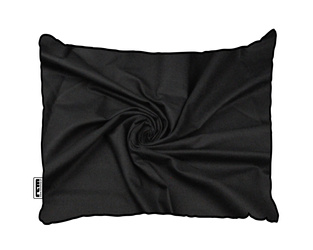 CZARNA Bawełniana poszewka na poduszkę do spania w kolorze czarnym podszewka pościelowa 100% COTTON