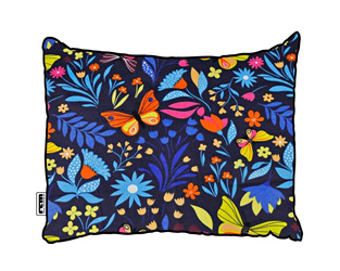 Motyle Bawełniana poszewka na poduszkę do spania kolorowe motylki na granatowym tle podszewka pościelowa 100% COTTON
