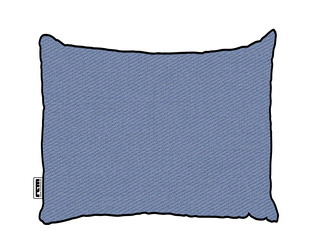 Trudnopalna poszewka na poduszkę wytrzymałe poszycie na suwak w kolorze LIGHT BLUE bawełna