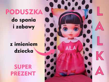 Lalka przytulanka z imieniem Poduszka lalka dla dziewczynki prezent