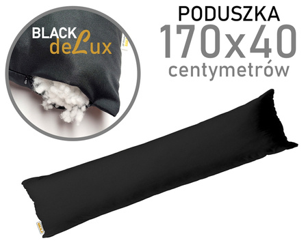 Poduszka 40x170 CZARNA regulowana REM sen deLux wkład 170x40 NA SUWAK poduszka do spania dla dwojga