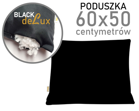 Poduszka 50x60 CZARNA regulowana REM sen deLux wkład 60x50 NA SUWAK poduszka do spania