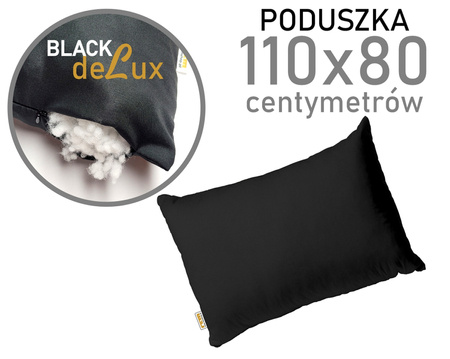 Poduszka 80x110 CZARNA regulowana REM sen deLux wkład 110x80 NA SUWAK bardzo duża poduszka siedzisko z regulacją