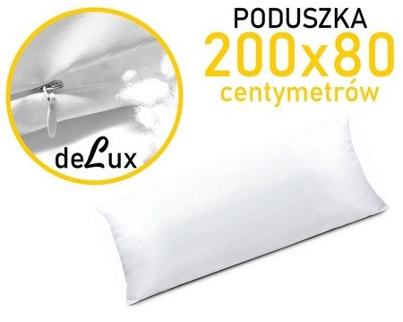 Poduszka 80x200 deLux REM sen regulowany wkład antyalergiczny wypełnienie do poszewki 200x80 bardzo duża poduszka